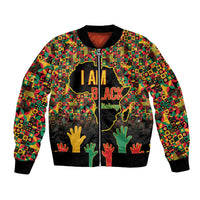 Black History Month Bomber Jacket I Am Black History - Wonder Print Shop