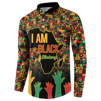 Black History Month Button Sweatshirt I Am Black History - Wonder Print Shop