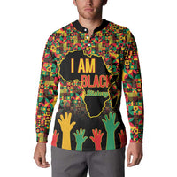 Black History Month Button Sweatshirt I Am Black History - Wonder Print Shop