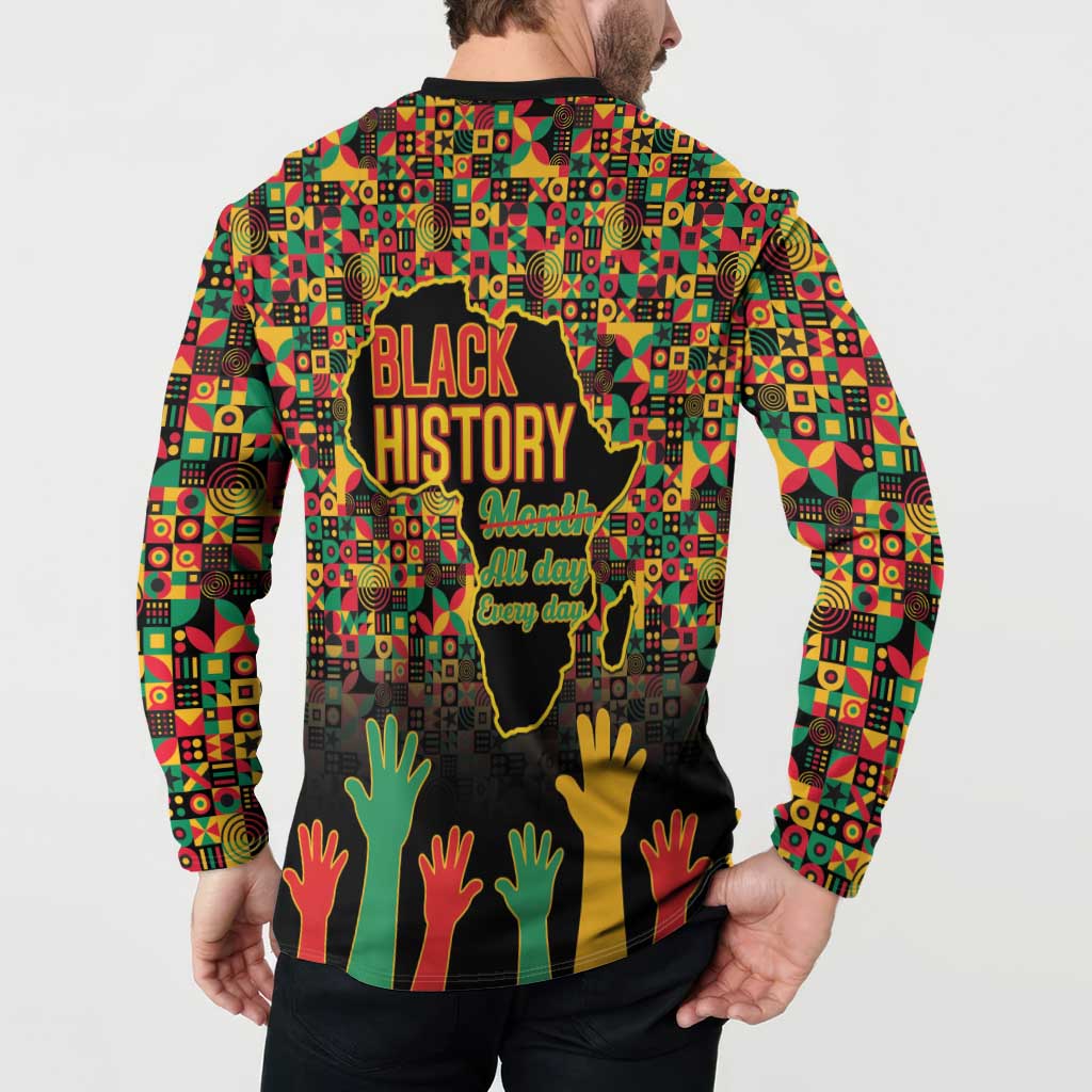 Black History Month Button Sweatshirt I Am Black History - Wonder Print Shop
