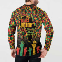 Black History Month Button Sweatshirt I Am Black History - Wonder Print Shop