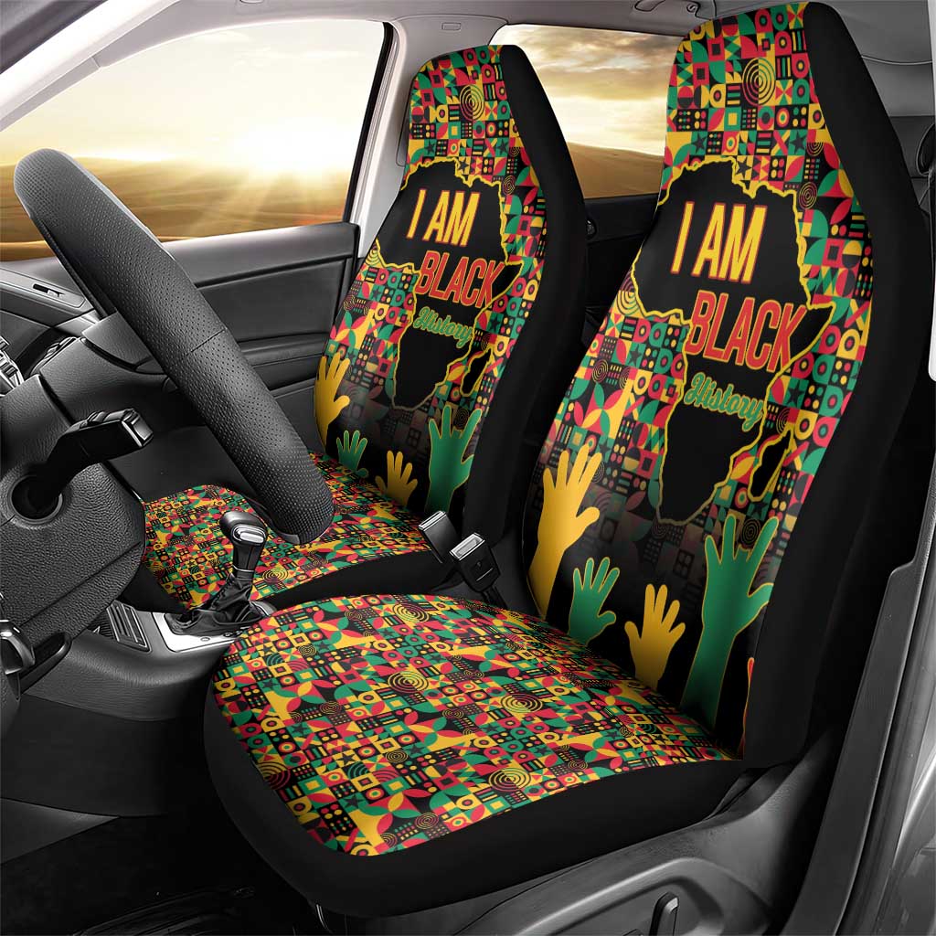 Black History Month Car Seat Cover I Am Black History - Wonder Print Shop