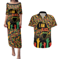 Black History Month Couples Matching Puletasi and Hawaiian Shirt I Am Black History - Wonder Print Shop