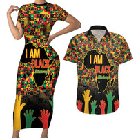 Black History Month Couples Matching Short Sleeve Bodycon Dress and Hawaiian Shirt I Am Black History - Wonder Print Shop
