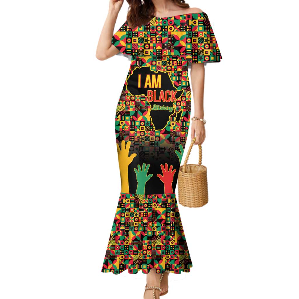 Black History Month Family Matching Mermaid Dress and Hawaiian Shirt I Am Black History - Wonder Print Shop