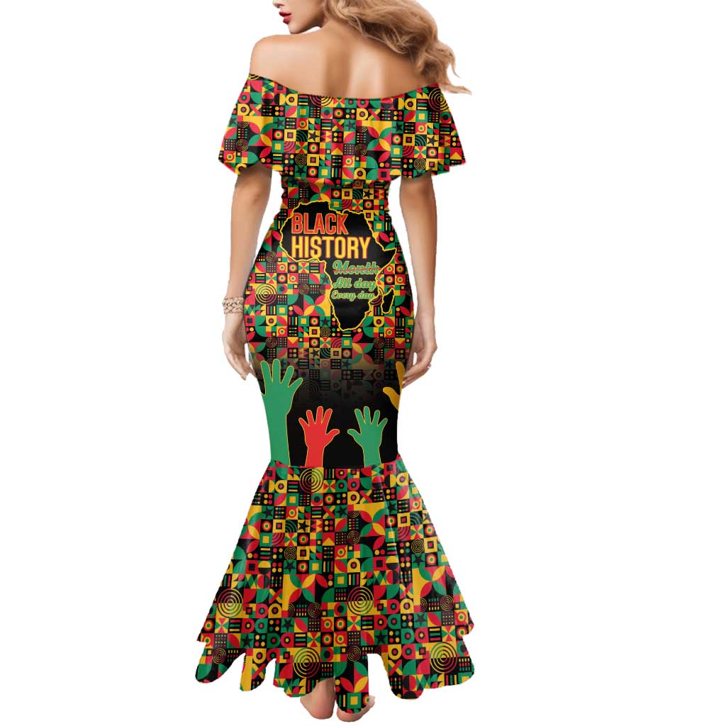 Black History Month Family Matching Mermaid Dress and Hawaiian Shirt I Am Black History - Wonder Print Shop