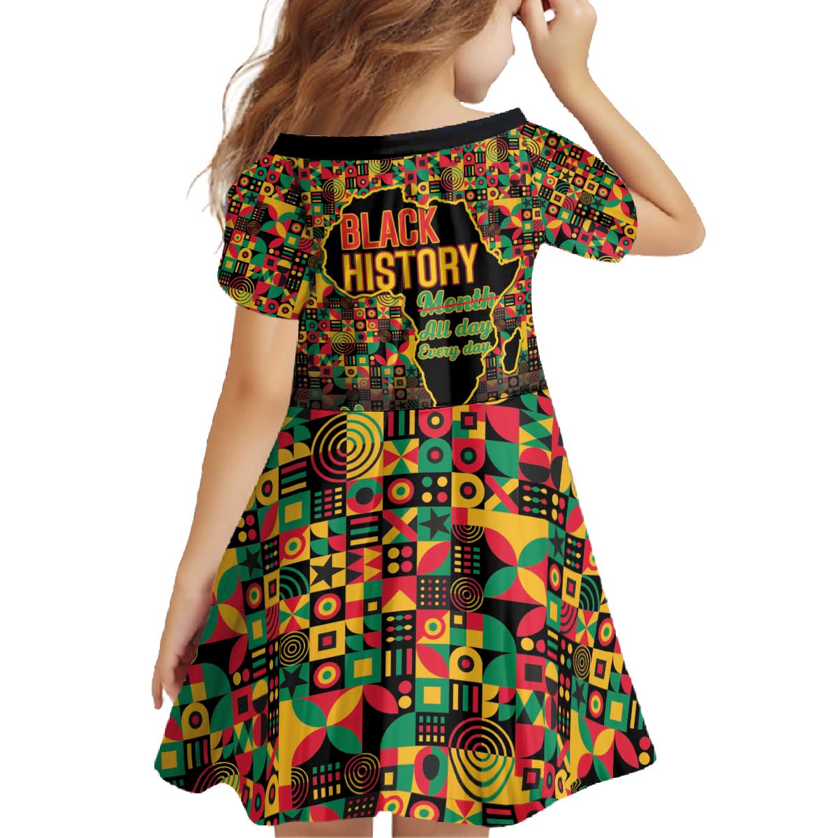 Black History Month Family Matching Off The Shoulder Long Sleeve Dress and Hawaiian Shirt I Am Black History - Wonder Print Shop