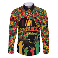 Black History Month Family Matching Off The Shoulder Long Sleeve Dress and Hawaiian Shirt I Am Black History - Wonder Print Shop