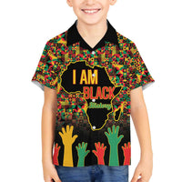 Black History Month Family Matching Off The Shoulder Long Sleeve Dress and Hawaiian Shirt I Am Black History - Wonder Print Shop