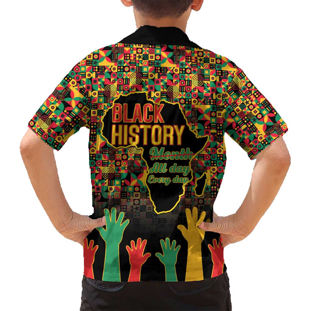 Black History Month Family Matching Off Shoulder Maxi Dress and Hawaiian Shirt I Am Black History - Wonder Print Shop
