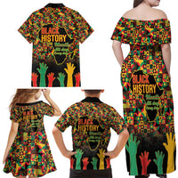 Black History Month Family Matching Off Shoulder Maxi Dress and Hawaiian Shirt I Am Black History - Wonder Print Shop