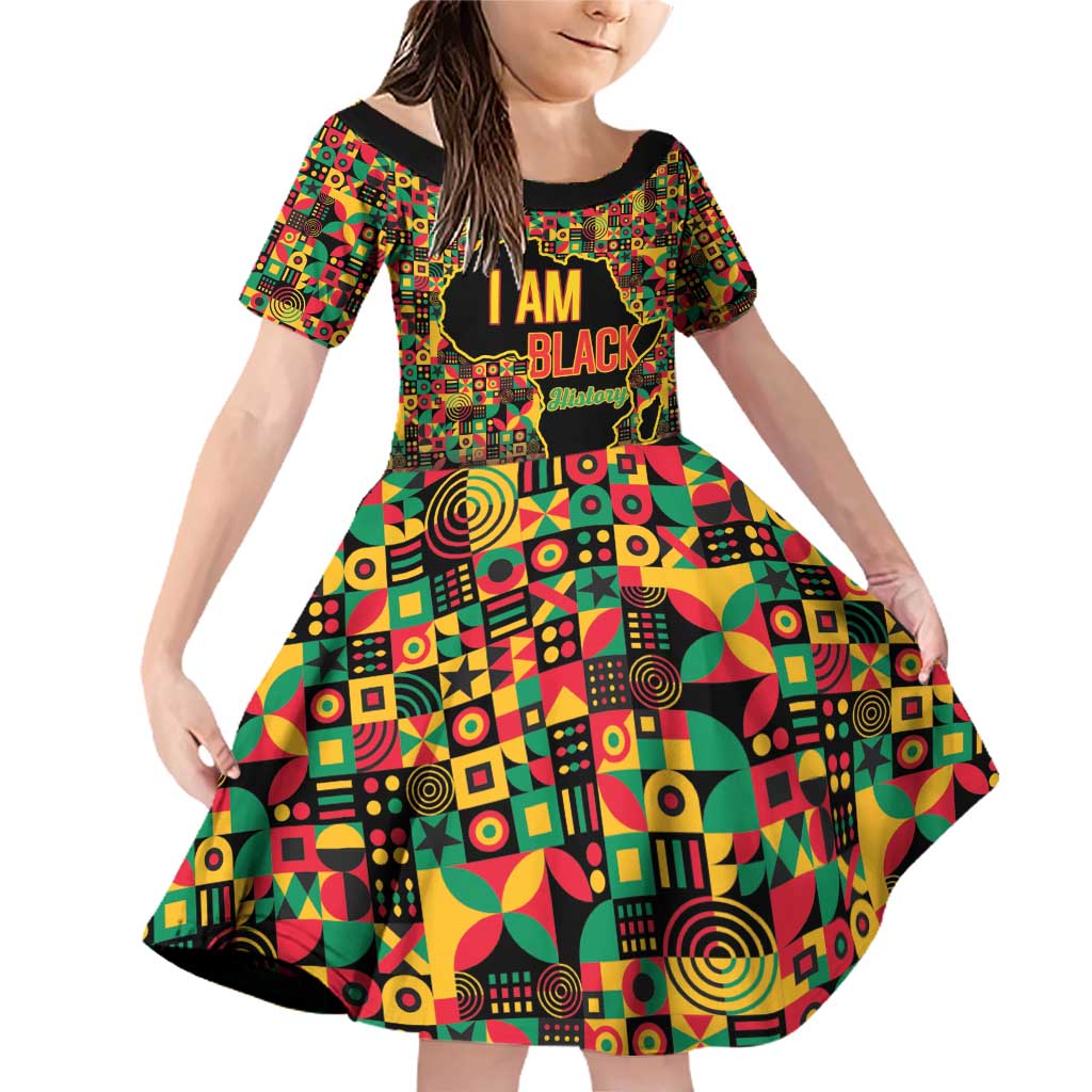 Black History Month Family Matching Off Shoulder Short Dress and Hawaiian Shirt I Am Black History - Wonder Print Shop