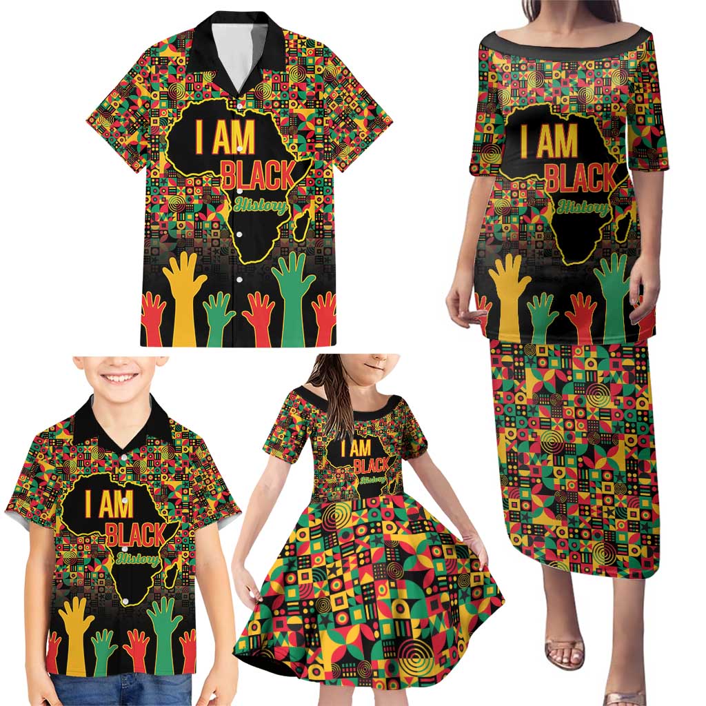 Black History Month Family Matching Puletasi and Hawaiian Shirt I Am Black History - Wonder Print Shop