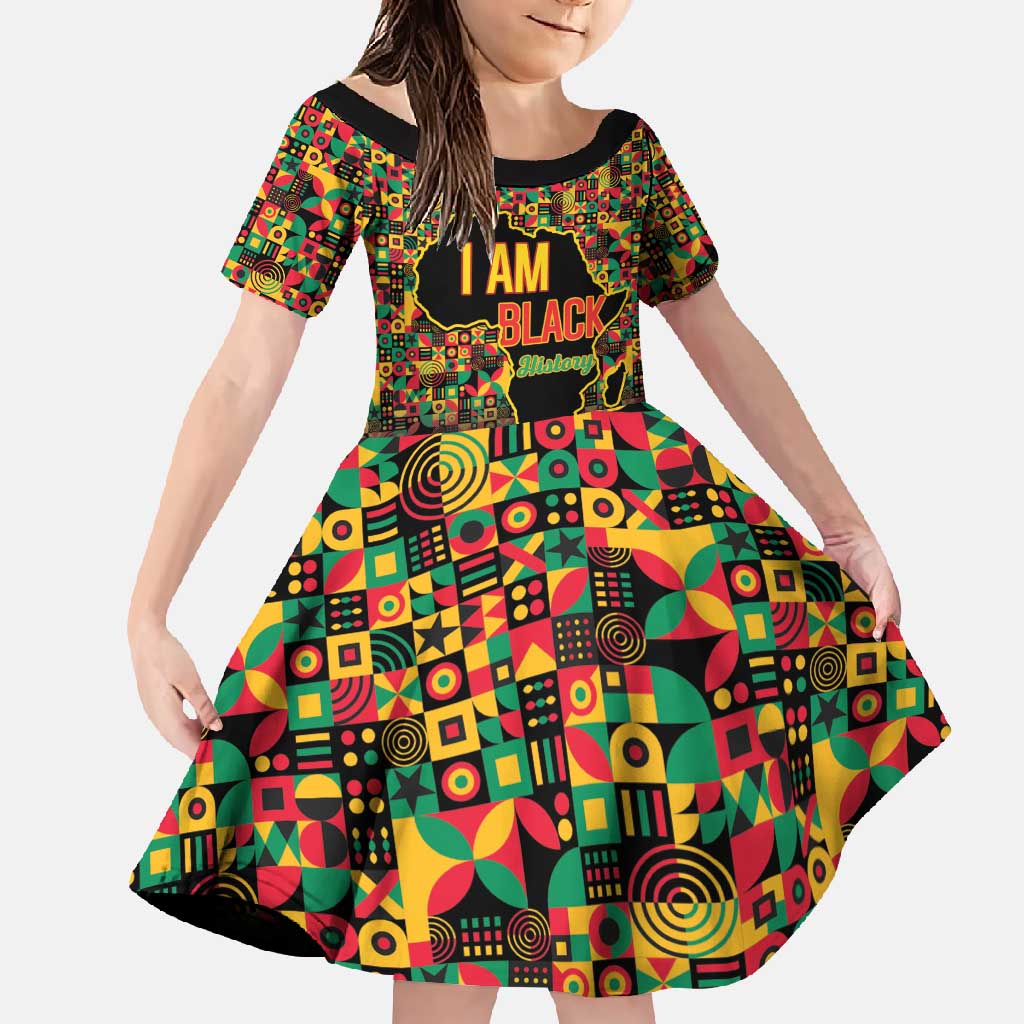 Black History Month Family Matching Short Sleeve Bodycon Dress and Hawaiian Shirt I Am Black History - Wonder Print Shop