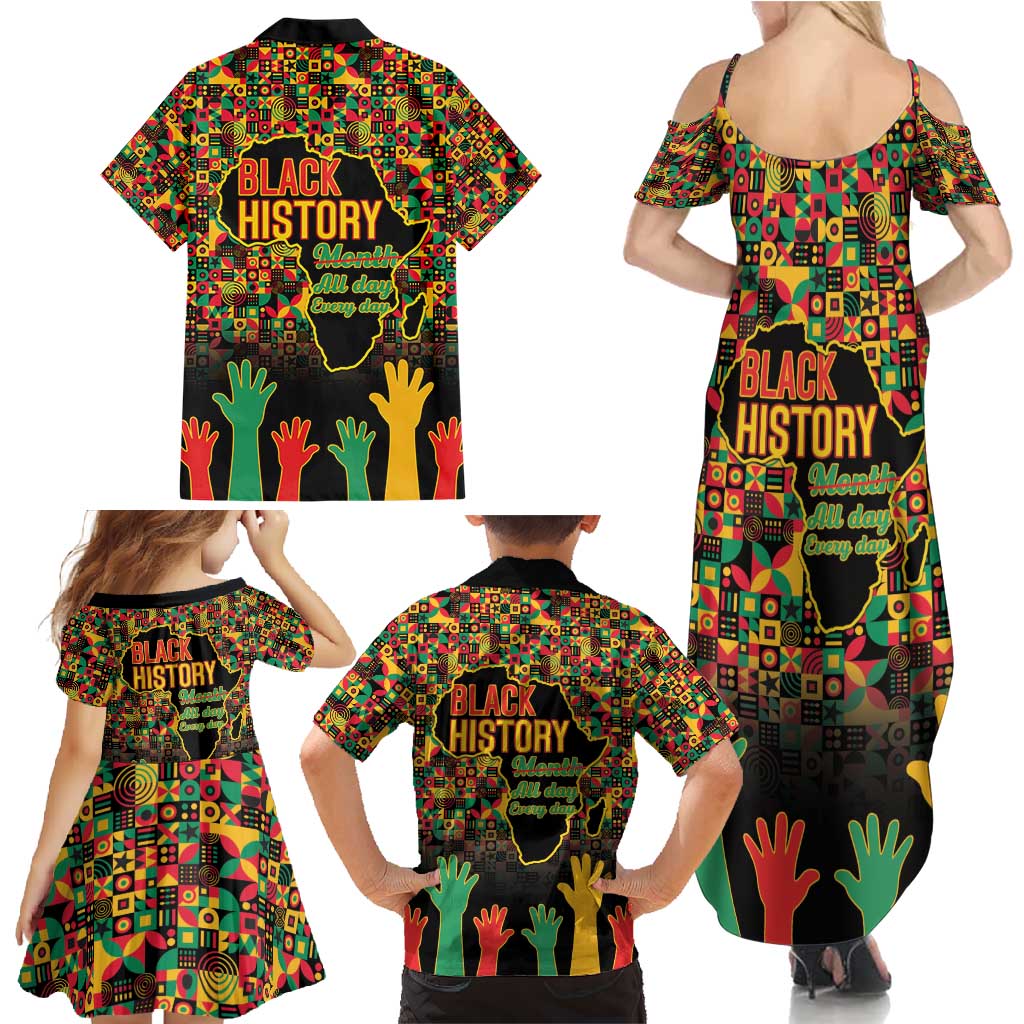 Black History Month Family Matching Summer Maxi Dress and Hawaiian Shirt I Am Black History - Wonder Print Shop