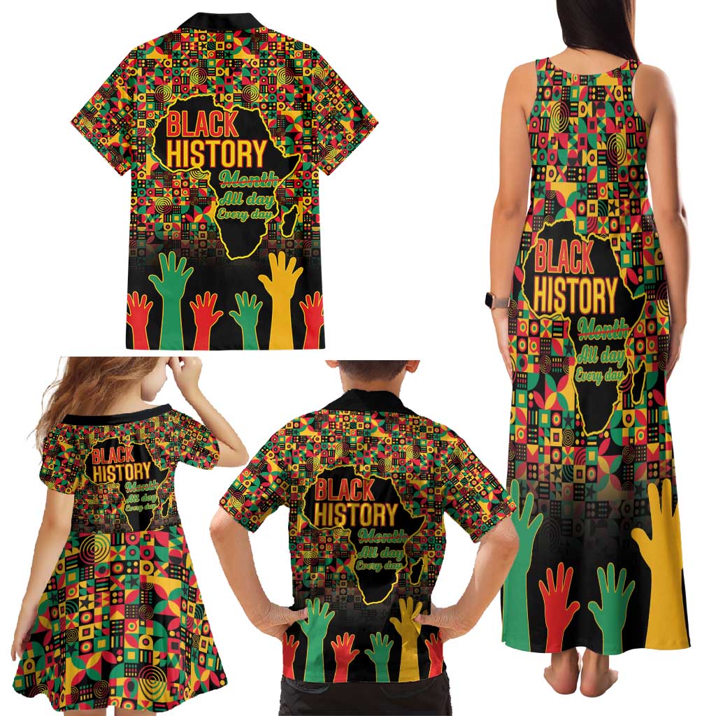 Black History Month Family Matching Tank Maxi Dress and Hawaiian Shirt I Am Black History - Wonder Print Shop