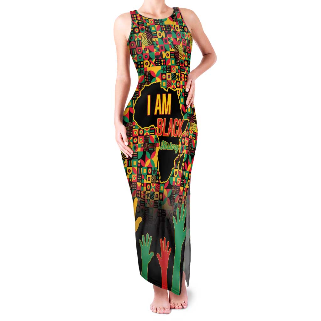 Black History Month Family Matching Tank Maxi Dress and Hawaiian Shirt I Am Black History - Wonder Print Shop