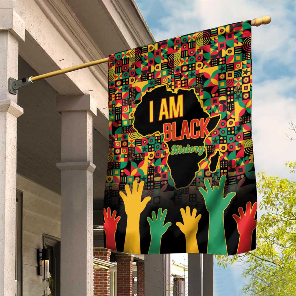 Black History Month Garden Flag I Am Black History - Wonder Print Shop