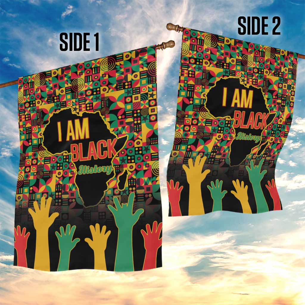 Black History Month Garden Flag I Am Black History - Wonder Print Shop