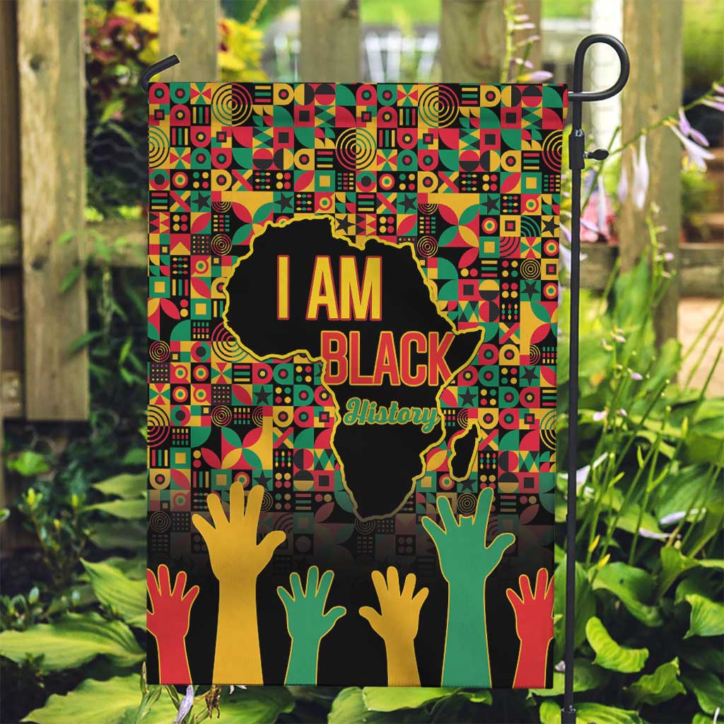 Black History Month Garden Flag I Am Black History - Wonder Print Shop