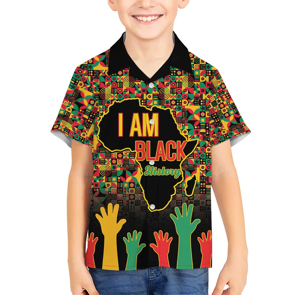 Black History Month Kid Hawaiian Shirt I Am Black History - Wonder Print Shop