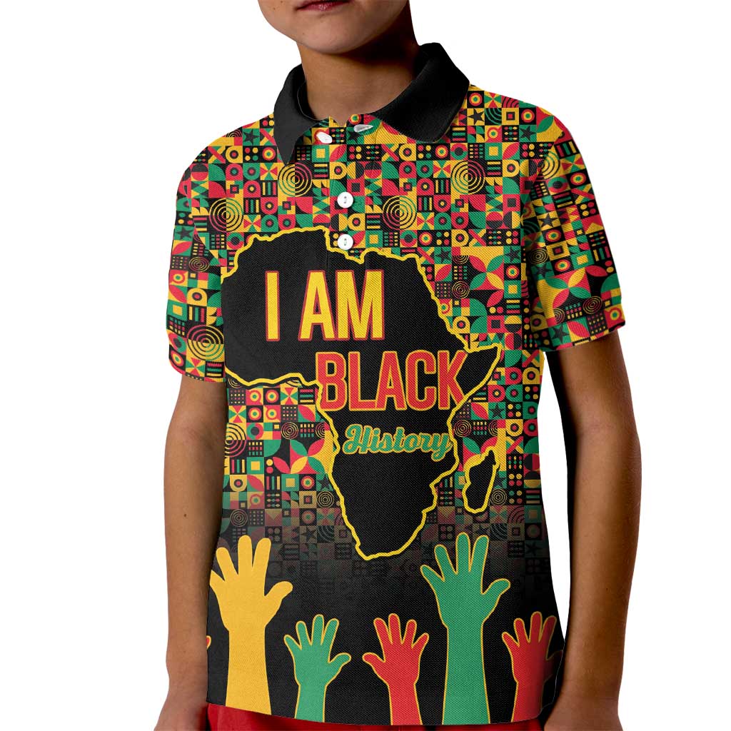Black History Month Kid Polo Shirt I Am Black History - Wonder Print Shop