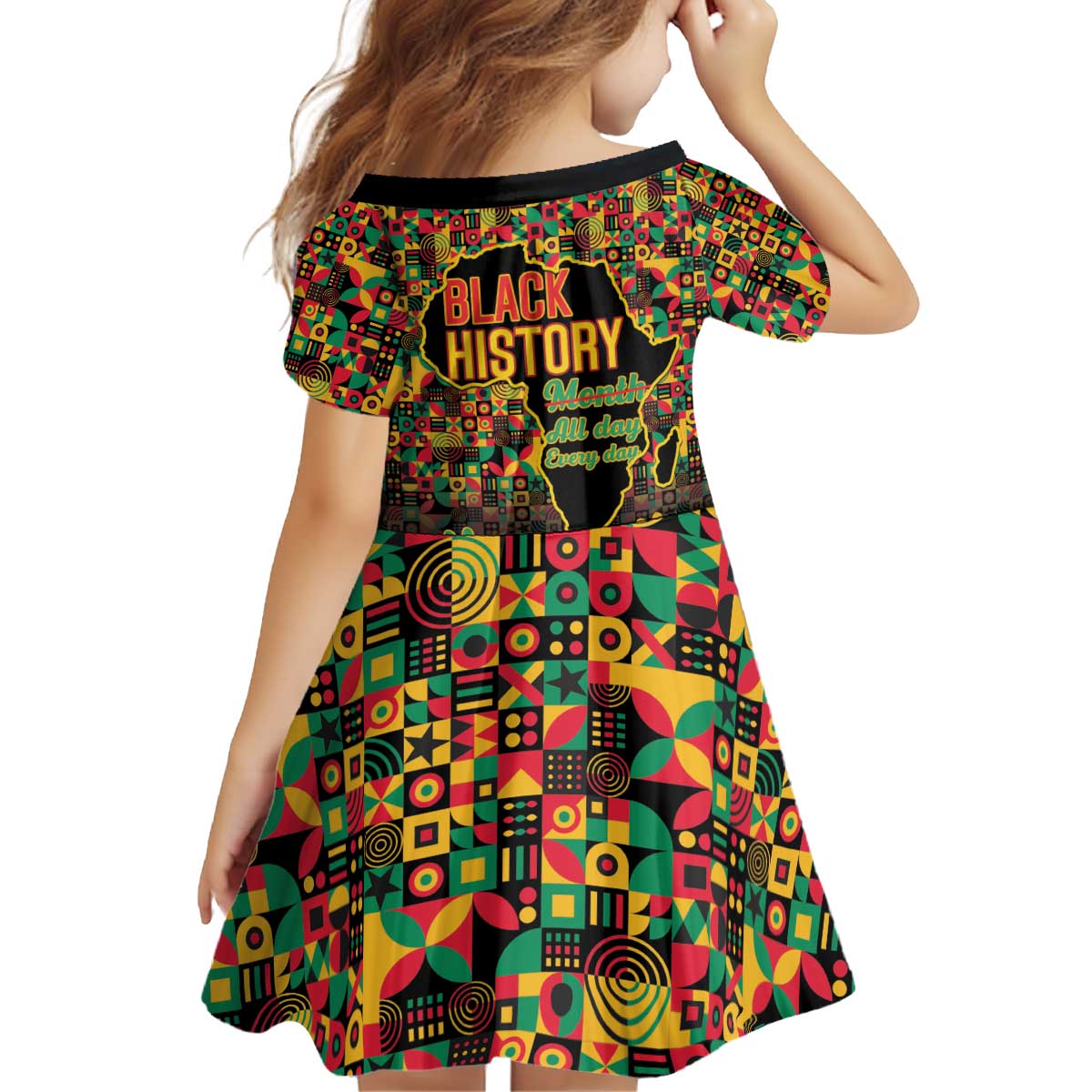 Black History Month Kid Short Sleeve Dress I Am Black History - Wonder Print Shop