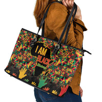 Black History Month Leather Tote Bag I Am Black History - Wonder Print Shop