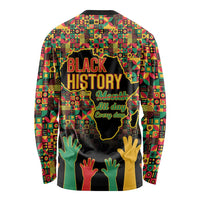 Black History Month Long Sleeve Shirt I Am Black History - Wonder Print Shop