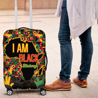Black History Month Luggage Cover I Am Black History - Wonder Print Shop
