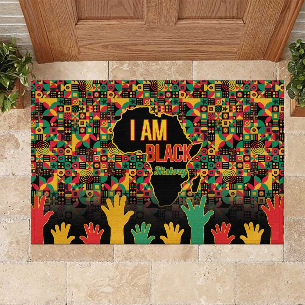 Black History Month Rubber Doormat I Am Black History - Wonder Print Shop