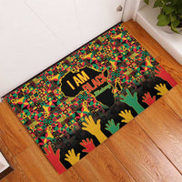 Black History Month Rubber Doormat I Am Black History - Wonder Print Shop