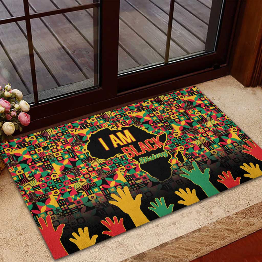 Black History Month Rubber Doormat I Am Black History - Wonder Print Shop
