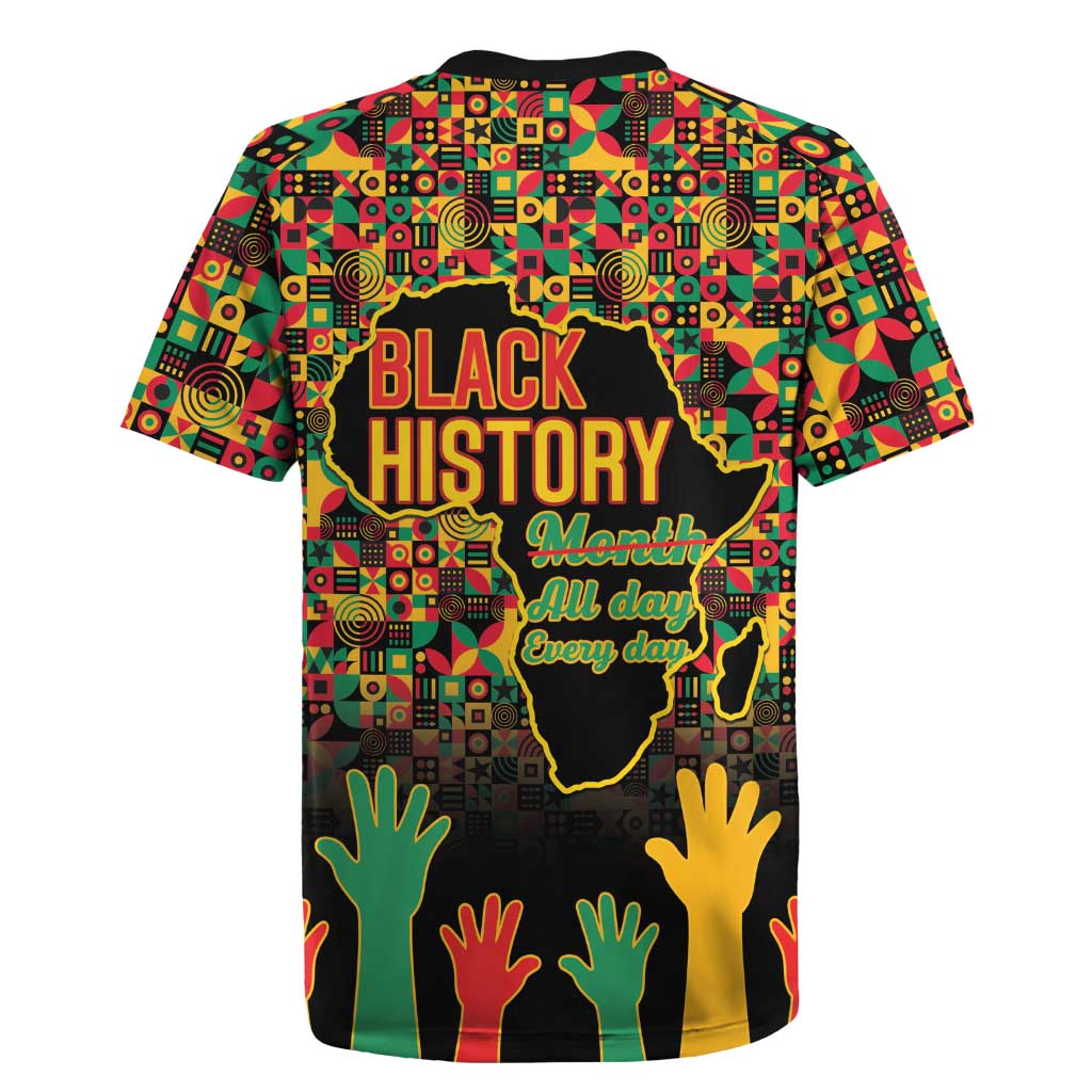 Black History Month Rugby Jersey I Am Black History - Wonder Print Shop