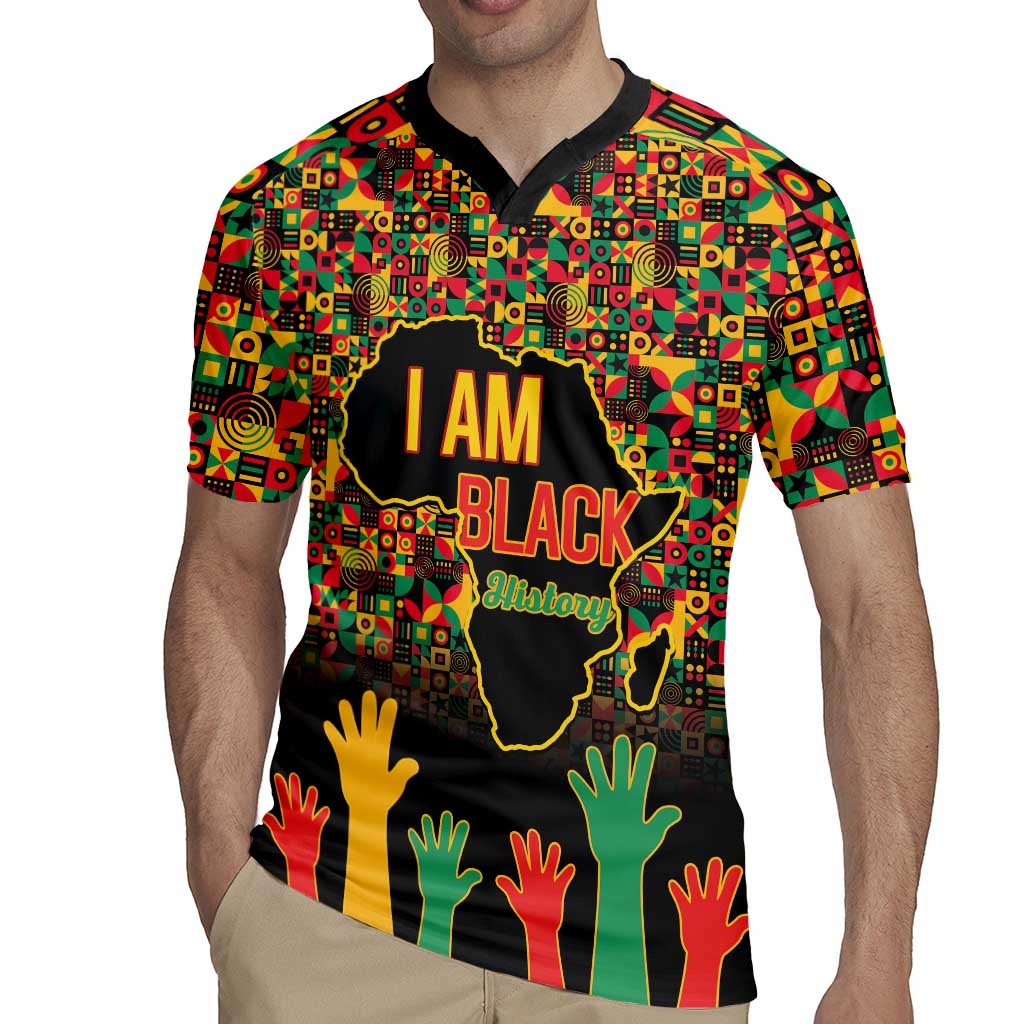 Black History Month Rugby Jersey I Am Black History - Wonder Print Shop