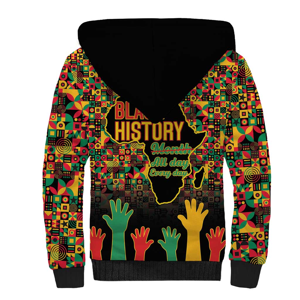 Black History Month Sherpa Hoodie I Am Black History - Wonder Print Shop