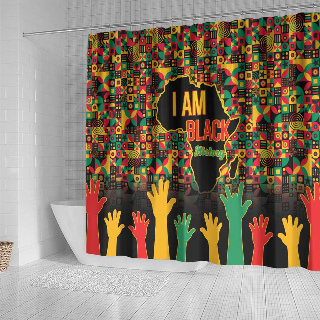 Black History Month Shower Curtain I Am Black History