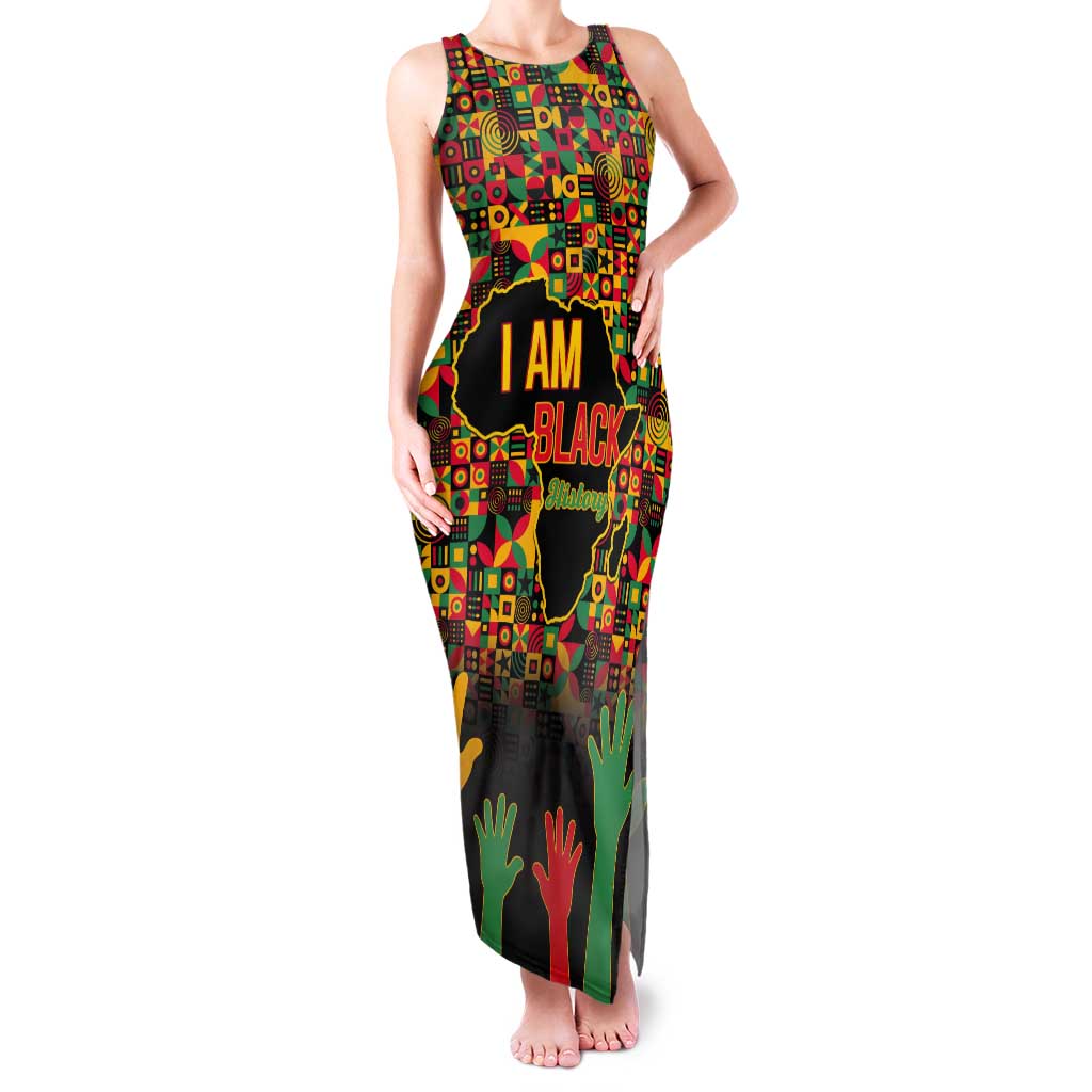 Black History Month Tank Maxi Dress I Am Black History - Wonder Print Shop