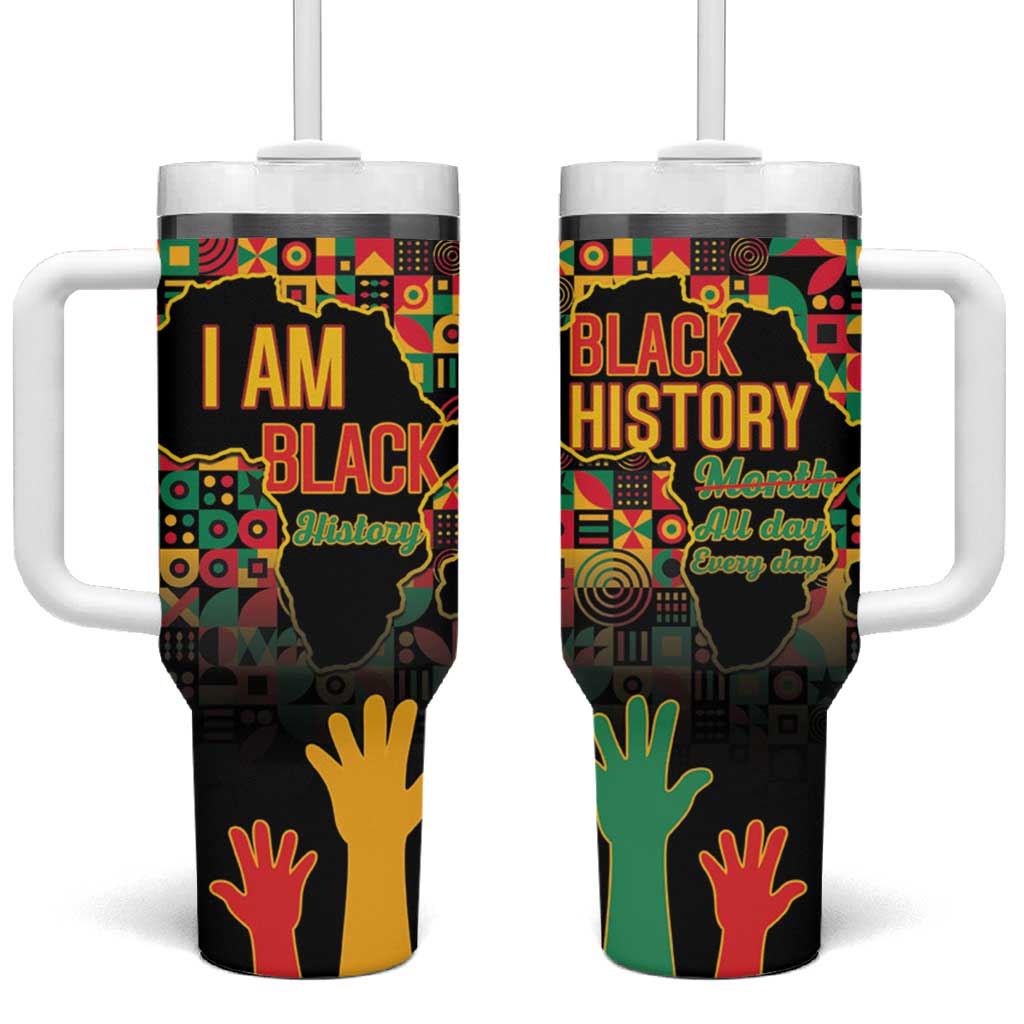 Black History Month Tumbler With Handle I Am Black History - Wonder Print Shop