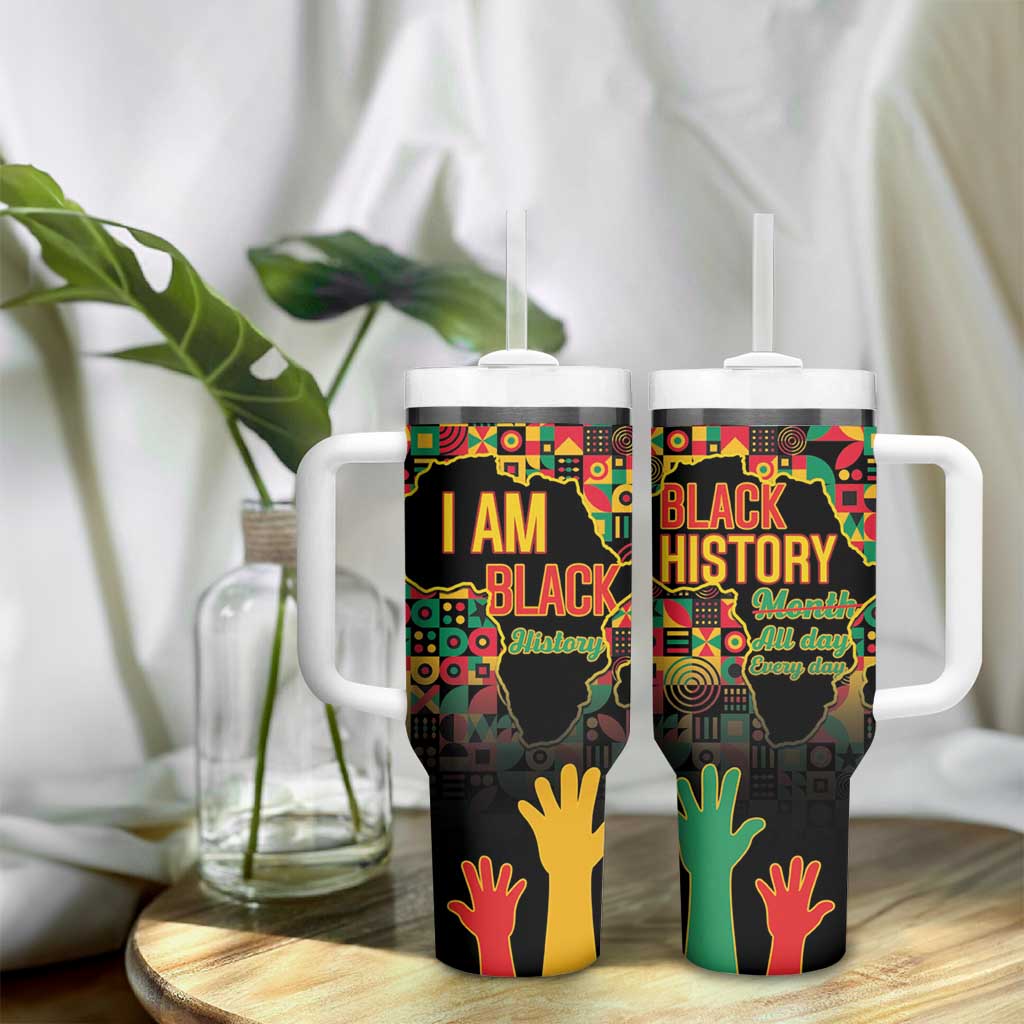 Black History Month Tumbler With Handle I Am Black History - Wonder Print Shop