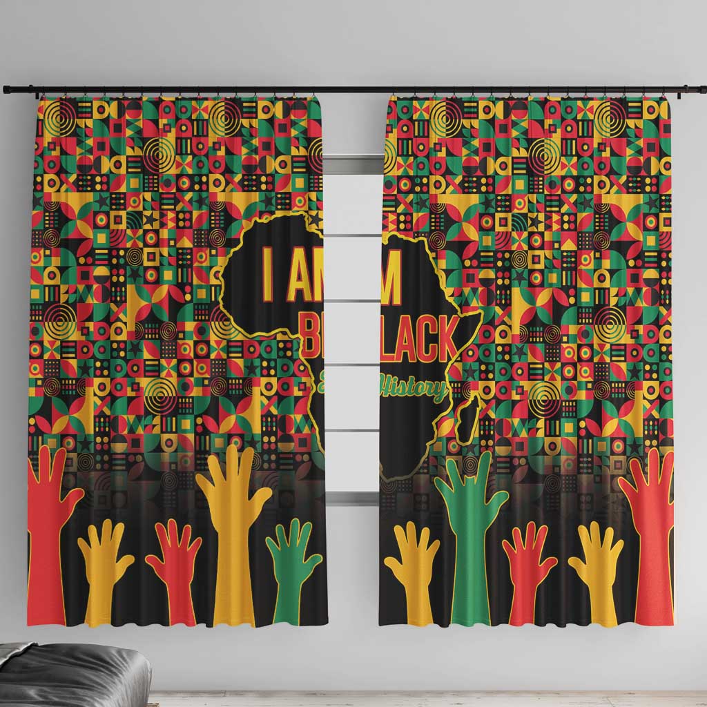 Black History Month Window Curtain I Am Black History - Wonder Print Shop