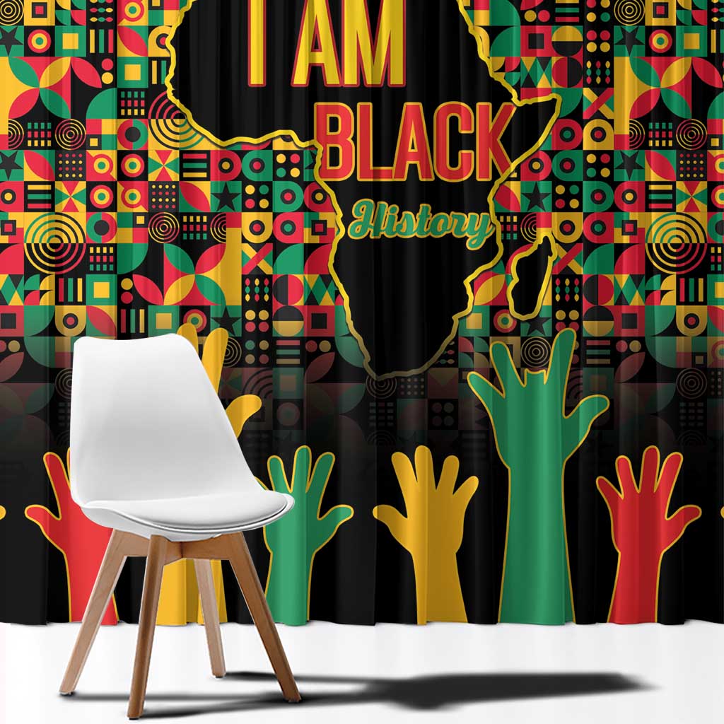Black History Month Window Curtain I Am Black History - Wonder Print Shop