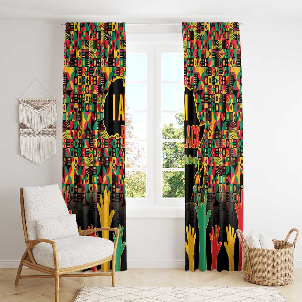 Black History Month Window Curtain I Am Black History - Wonder Print Shop