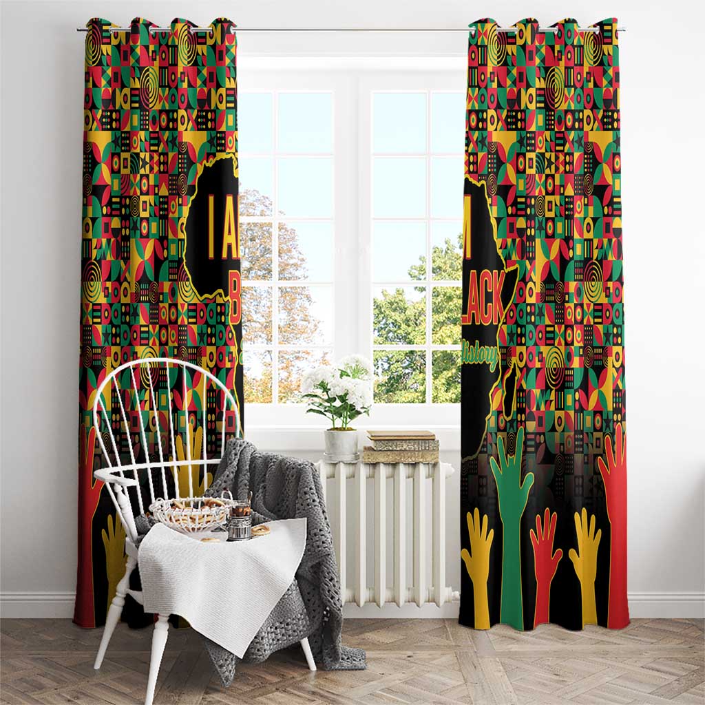 Black History Month Window Curtain I Am Black History - Wonder Print Shop