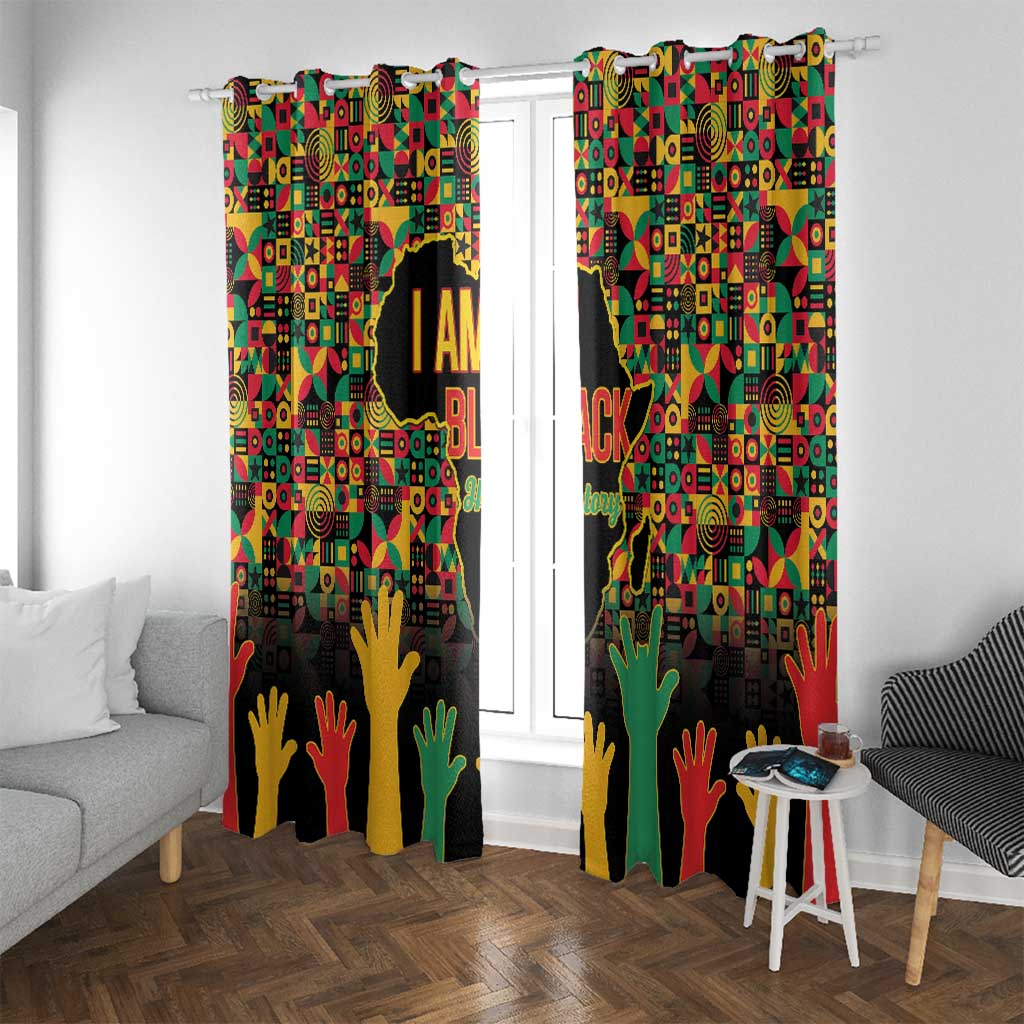 Black History Month Window Curtain I Am Black History - Wonder Print Shop