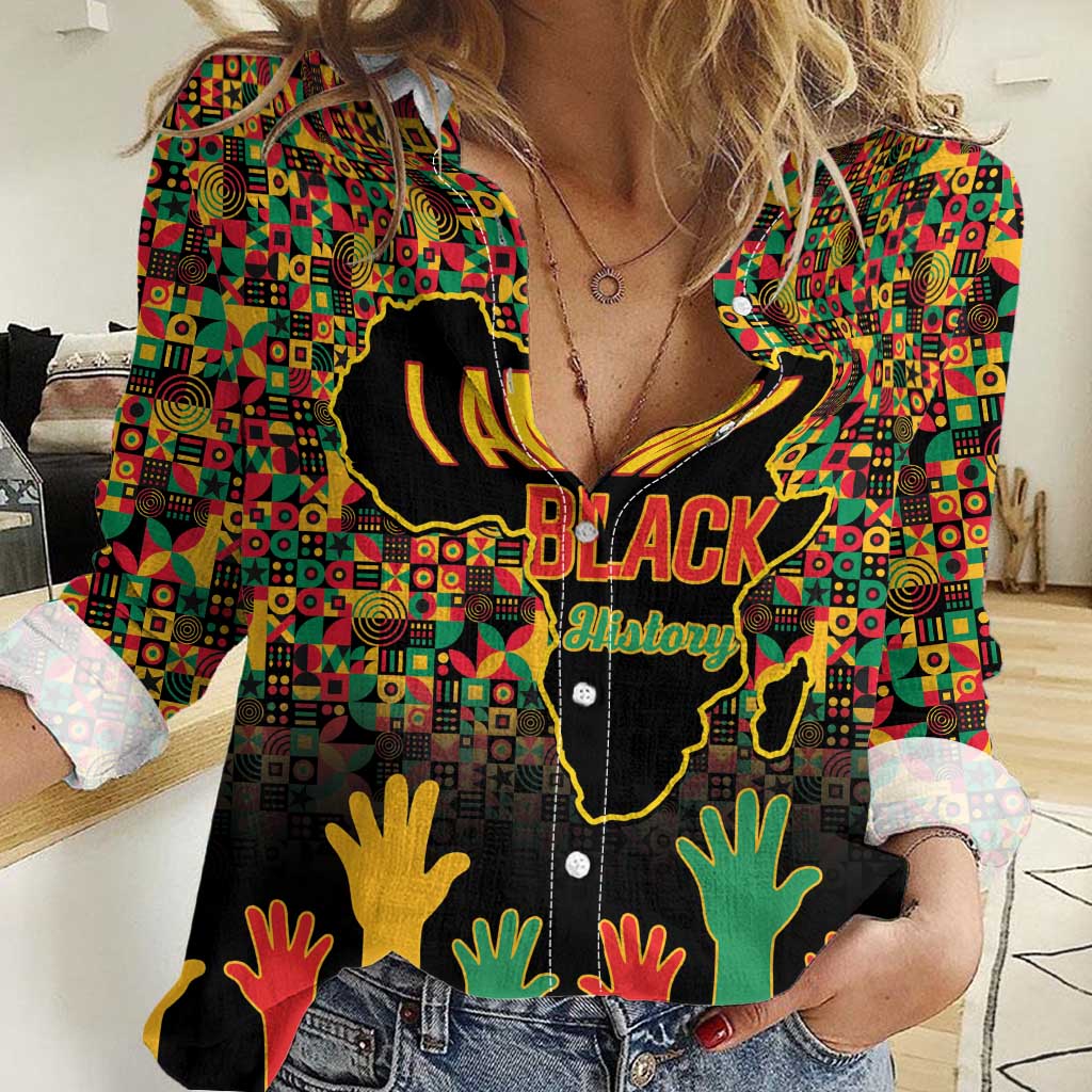 Black History Month Women Casual Shirt I Am Black History - Wonder Print Shop