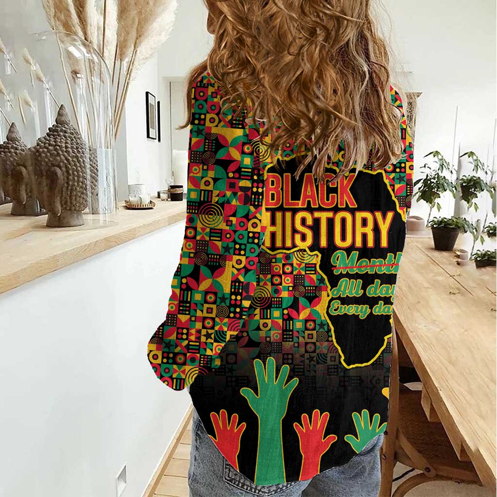 Black History Month Women Casual Shirt I Am Black History - Wonder Print Shop