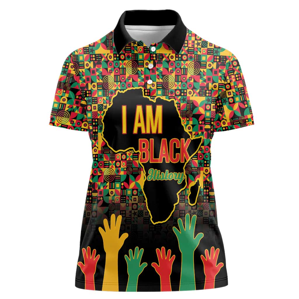 Black History Month Women Polo Shirt I Am Black History - Wonder Print Shop