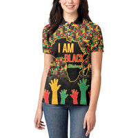 Black History Month Women Polo Shirt I Am Black History - Wonder Print Shop