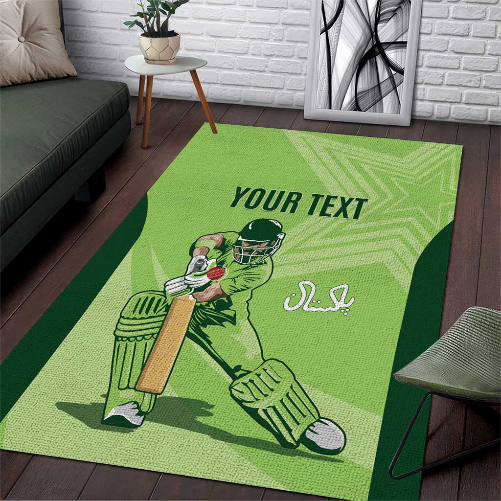 Custom Pakistan Cricket Area Rug Go Shaheens LT15
